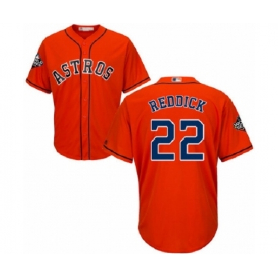 Youth Houston Astros #22 Josh Reddick Authentic Orange Alternate Cool Base 2019 World Series Bound Baseball Jersey - Ujersey