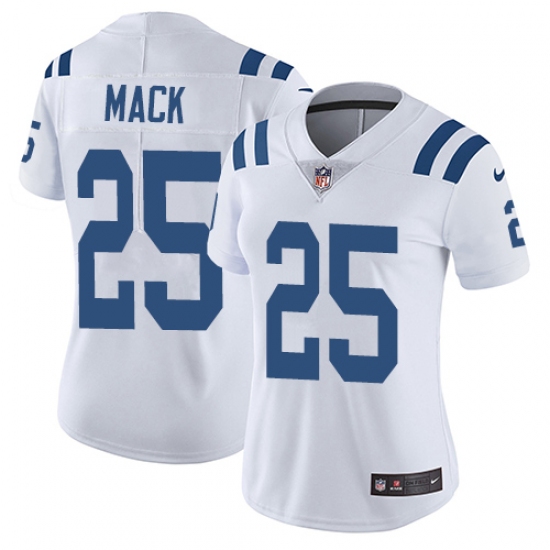 Women's Nike Indianapolis Colts #25 Marlon Mack White Vapor Untouchable Limited Player NFL Jersey - Ujersey
