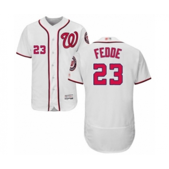 Men's Washington Nationals #23 Erick Fedde White Home Flex Base Authentic Collection Baseball Player Jersey - Ujersey