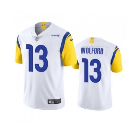 Men's Los Angeles Rams #13 John Wolford White Vapor Untouchable Limited Stitched Football Jersey - Ujersey