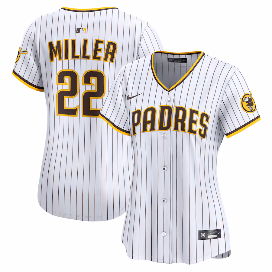 Women's San Diego Padres Mason Miller Nike White Home Limited Player Jersey - Ujersey
