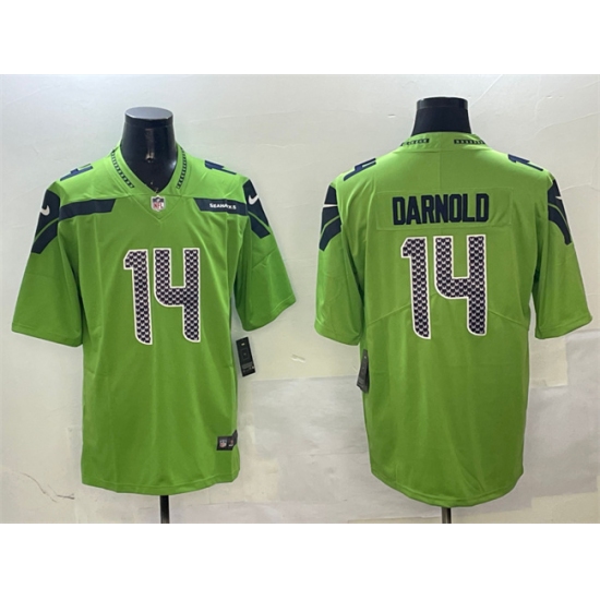 Men's Seattle Seahawks #14 Sam Darnold Green 2025 Vapor Limited Football Stitched Jersey - Ujersey