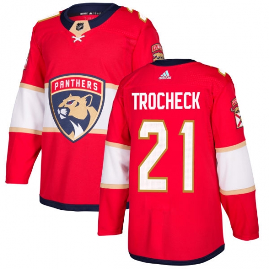Youth Adidas Florida Panthers #21 Vincent Trocheck Authentic Red Home NHL Jersey - Ujersey