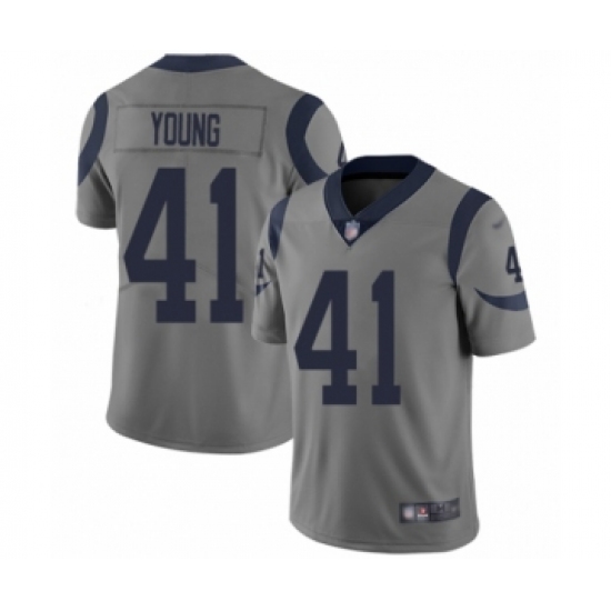 Youth Los Angeles Rams #41 Kenny Young Limited Gray Inverted Legend Football Jersey - Ujersey