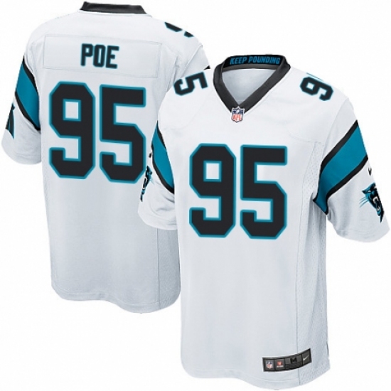 Men's Nike Carolina Panthers #95 Dontari Poe Game White NFL Jersey - Ujersey