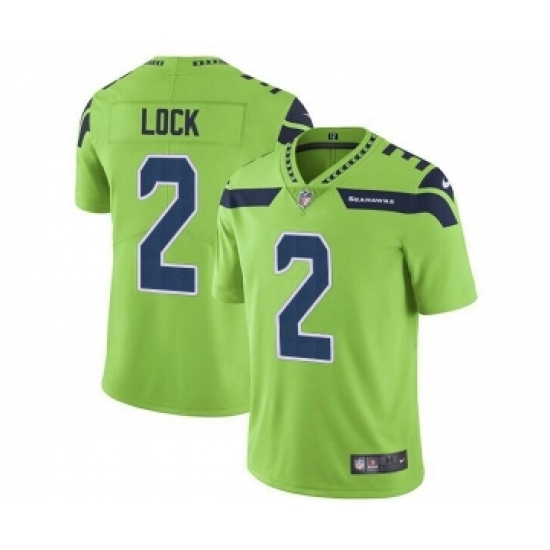 Men's Seattle Seahawks #2 Drew Lock Green Vapor Untouchable Limited Stitched Jersey - Ujersey