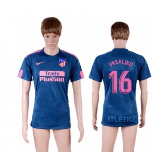 Atletico Madrid #16 Vrsaljko Sec Away Soccer Club Jersey