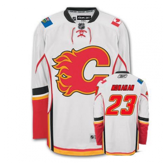 Men's Reebok Calgary Flames #23 Sean Monahan Authentic White Away NHL Jersey - Ujersey