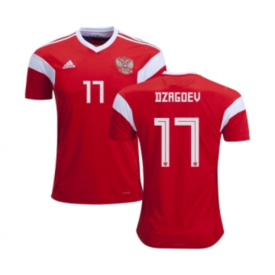 Russia #17 Dzagoev Home Soccer Country Jersey