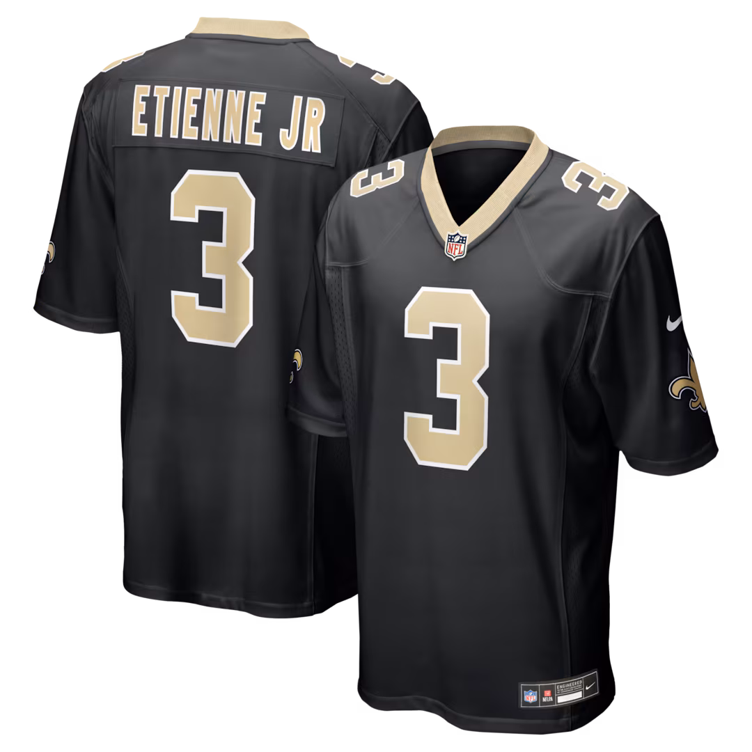 Youth New Orleans Saints Travis Etienne Jr Nike Black Game Jersey