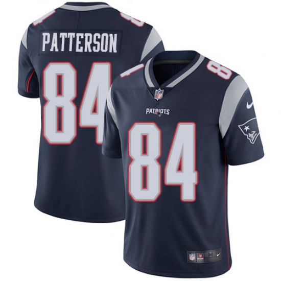 Men's Nike New England Patriots #84 Cordarrelle Patterson Navy Blue Team Color Vapor Untouchable Limited Player NFL Jersey - Ujersey