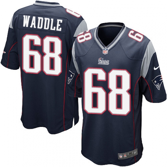 Men's Nike New England Patriots #68 LaAdrian Waddle Game Navy Blue Team Color NFL Jersey - Ujersey