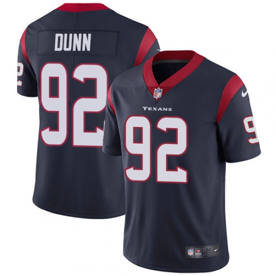 Men's Nike Houston Texans #92 Brandon Dunn Navy Blue Team Color Vapor Untouchable Limited Player NFL Jersey - Ujersey