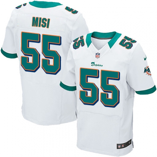 Men's Nike Miami Dolphins #55 Koa Misi Elite White NFL Jersey - Ujersey