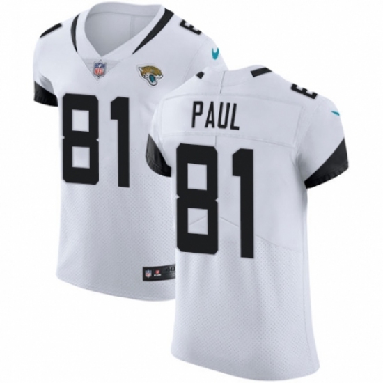 Men's Nike Jacksonville Jaguars #81 Niles Paul White Vapor Untouchable Elite Player NFL Jersey - Ujersey