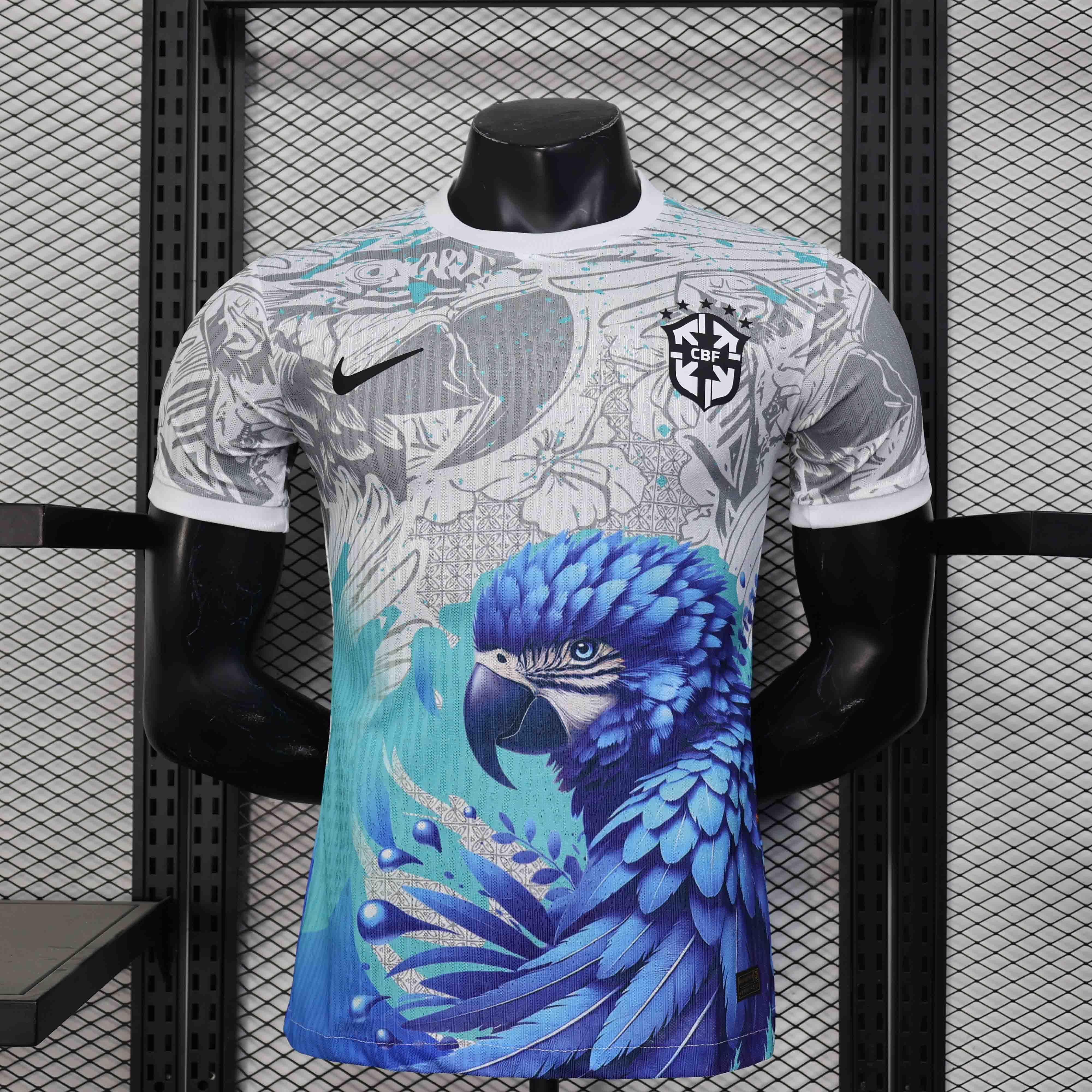 Brazil Soccer Jersey Blue Parrot Special Edition Shirt 2025 - U-jersey
