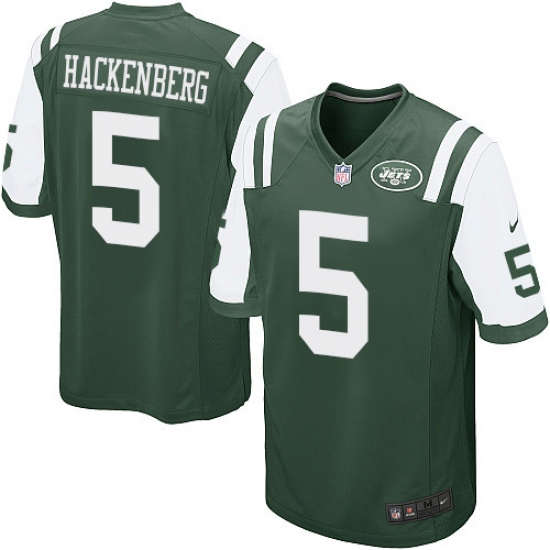 Men's Nike New York Jets #5 Christian Hackenberg Game Green Team Color NFL Jersey - Ujersey