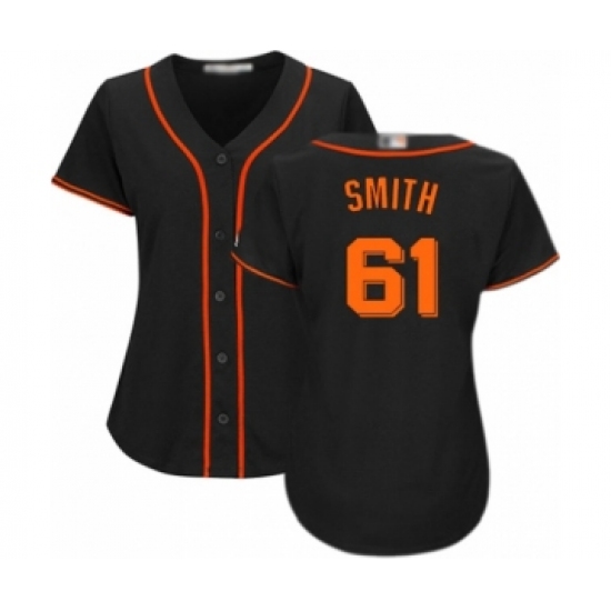 Women's San Francisco Giants #61 Burch Smith Authentic Black Alternate Cool Base Baseball Player Jersey - Ujersey