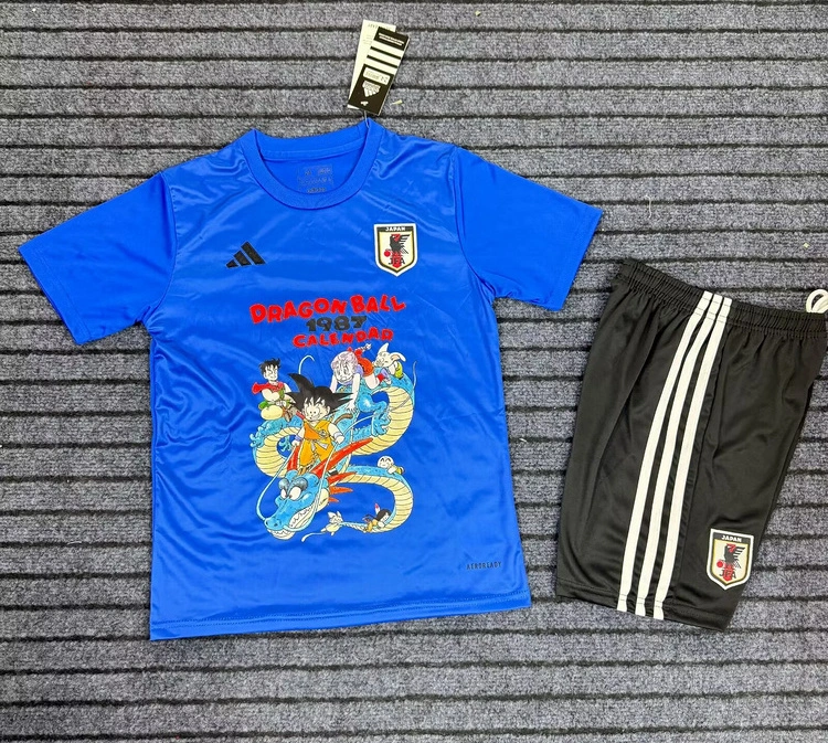 Japan Soccer Jersey Dragon Ball Special Edition Kids Kit Jersey+Shorts 2025 - Ujersey NHL