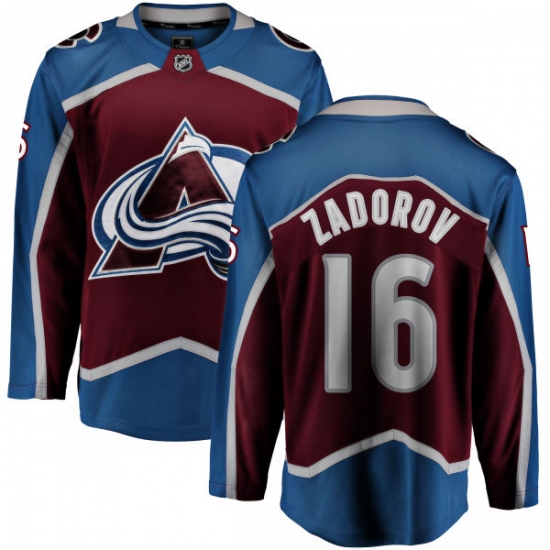 Men's Colorado Avalanche #16 Nikita Zadorov Fanatics Branded Maroon Home Breakaway NHL Jersey - Ujersey