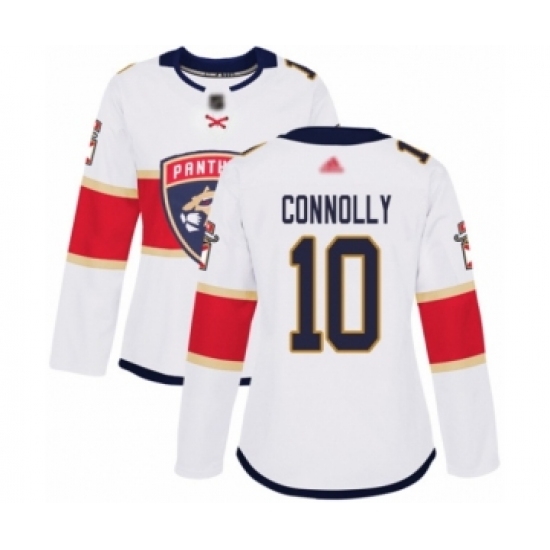 Women's Florida Panthers #10 Brett Connolly Authentic White Away Hockey Jersey - Ujersey