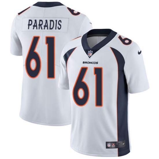 Youth Nike Denver Broncos #61 Matt Paradis Elite White NFL Jersey - Ujersey
