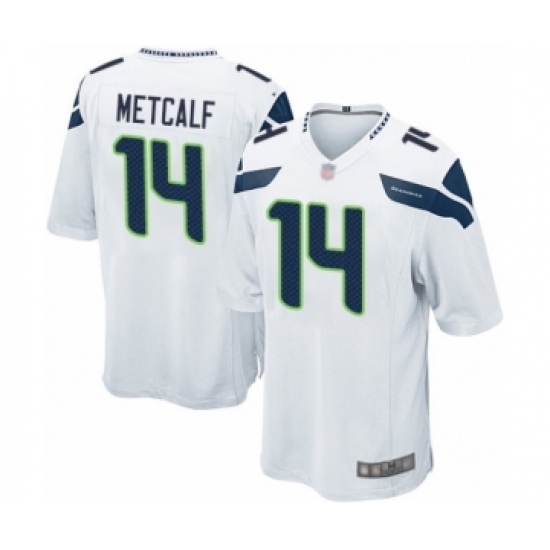 Men's Seattle Seahawks #14 D.K. Metcalf Game White Football Jersey - Ujersey