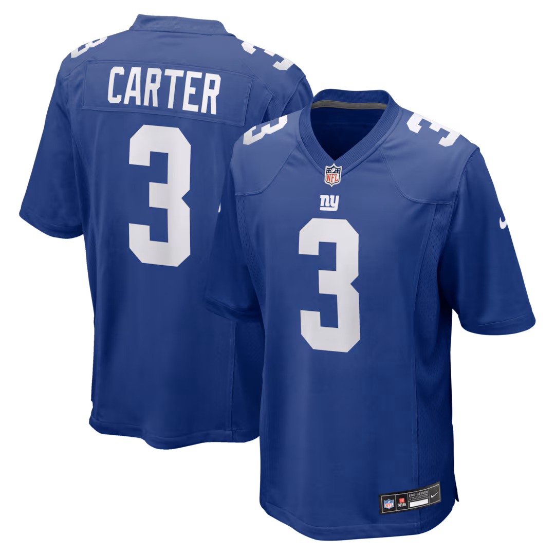 Men's New York Giants Abdul Carter Nike Royal Team Game Jersey - Ujersey