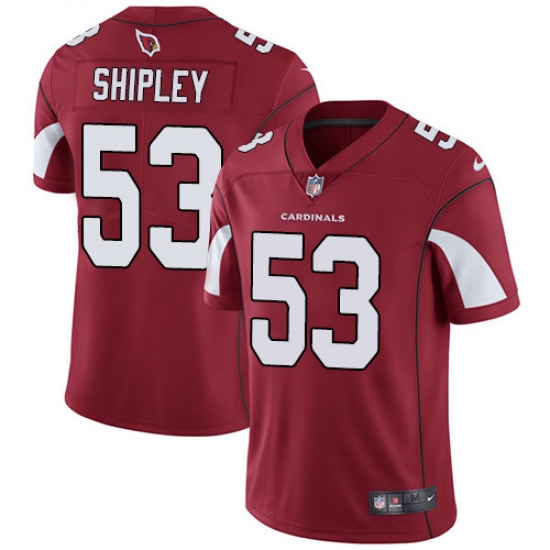 Men's Nike Arizona Cardinals #53 A.Q. Shipley Red Team Color Vapor Untouchable Limited Player NFL Jersey - Ujersey