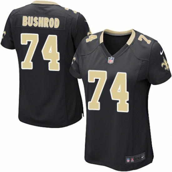 Women's Nike New Orleans Saints #74 Jermon Bushrod Game Black Team Color NFL Jersey - Ujersey