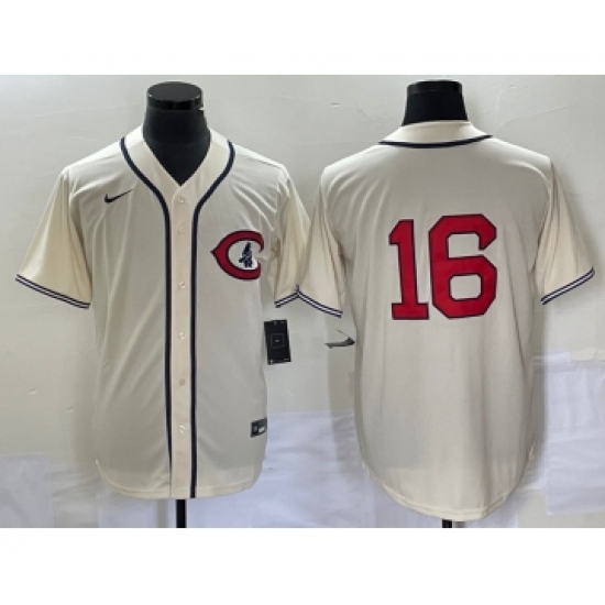 Men's Chicago Cubs #16 Patrick Wisdom 2022 Cream Field of Dreams Cool Base Stitched Baseball Jersey - Ujersey
