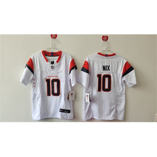 Women's Denver Broncos #10 Bo Nix White 2024 F.U.S.E. Alternate Stitched Jersey(Run Small) - Ujersey