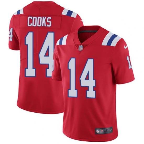Youth Nike New England Patriots #14 Brandin Cooks Red Alternate Vapor Untouchable Limited Player NFL Jersey - Ujersey