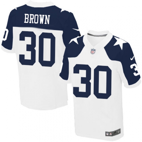 Men's Nike Dallas Cowboys #30 Anthony Brown Elite White Throwback Alternate NFL Jersey - Ujersey