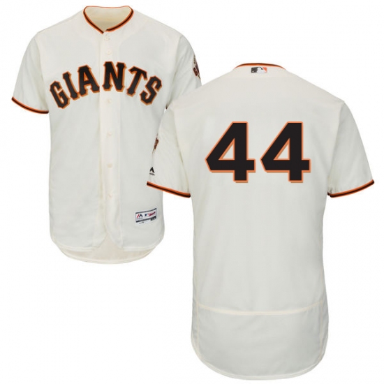 Men's Majestic San Francisco Giants #44 Willie McCovey Cream Home Flex Base Authentic Collection MLB Jersey - Ujersey