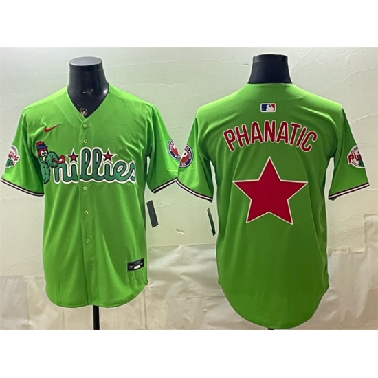 Men's Philadelphia Phillies Light Green Phanatic Limited Stitched Jersey - Ujersey
