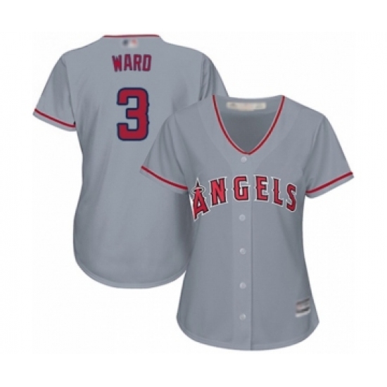 Women's Los Angeles Angels of Anaheim #3 Taylor Ward Authentic Grey Road Cool Base Baseball Player Jersey