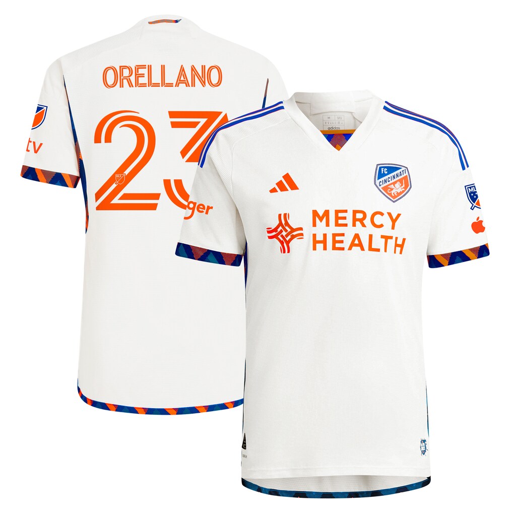 Men's FC Cincinnati Luca Orellano adidas White 2024 The Canvas Kit Authentic Player Jersey - Ujersey