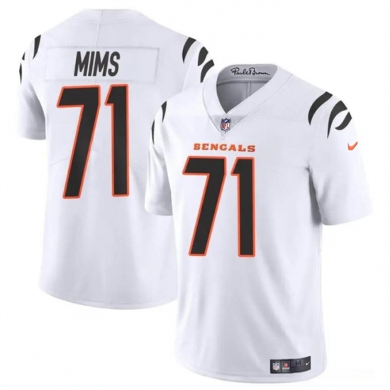 Men's Cincinnati Bengals #71 Amarius Mims White 2024 Draft Vapor Untouchable Limited Football Stitched Jersey - Ujersey