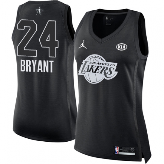 Women's Nike Los Angeles Lakers #24 Kobe Bryant Swingman Black 2018 All-Star Game NBA Jersey - Ujersey