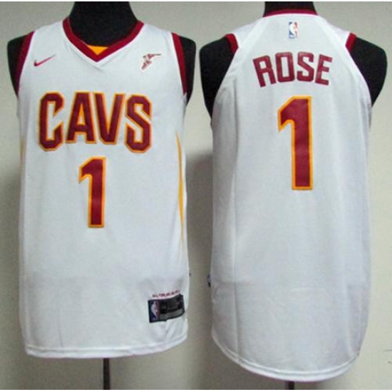 Men's Nike Cleveland Cavaliers #1 Derrick Rose White NBA Swingman Association Edition Jersey - Ujersey