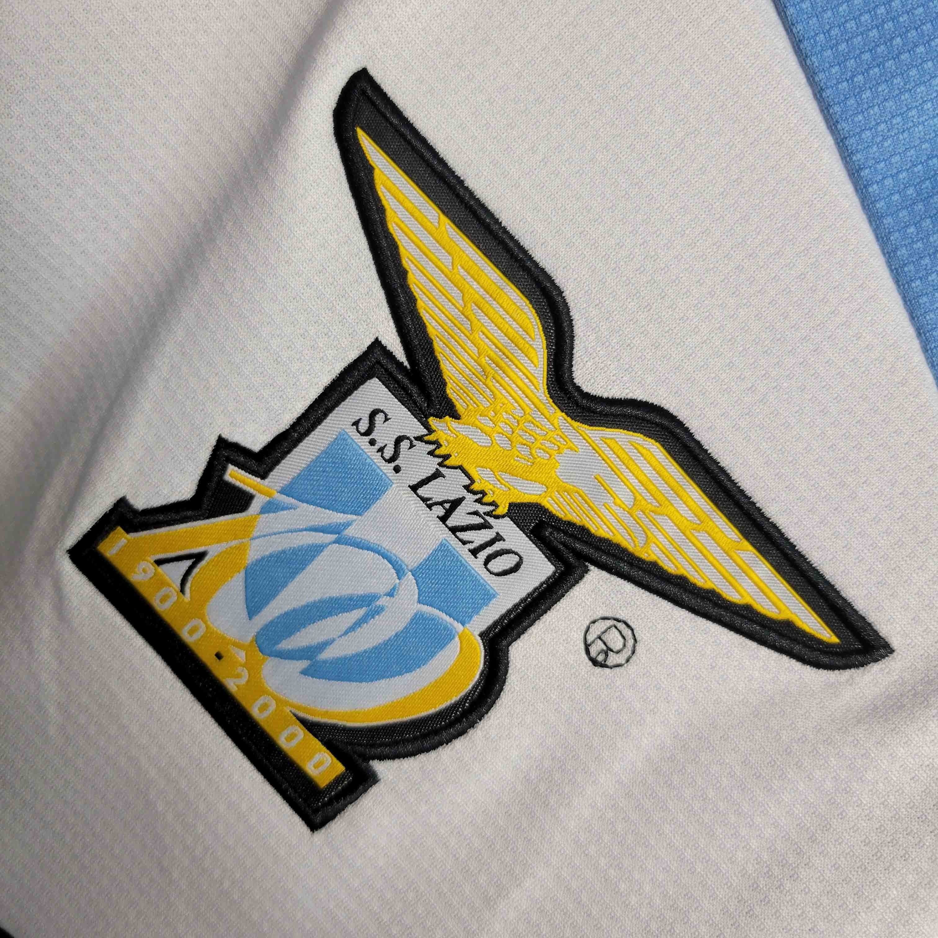 Lazio Retro Soccer Jersey Away Custom Shirt 1998-00 - ujerseystore