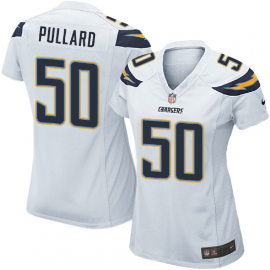 Women's Nike Los Angeles Chargers #50 Hayes Pullard Game White NFL Jersey - Ujersey