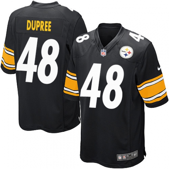 Men's Nike Pittsburgh Steelers #48 Bud Dupree Game Black Team Color NFL Jersey - Ujersey