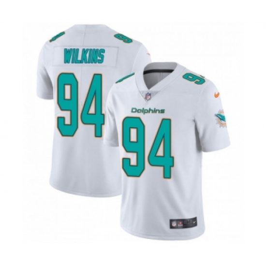 Men's Nike Miami Dolphins #94 Christian Wilkins limited White Vapor Untouchable Jersey - Ujersey