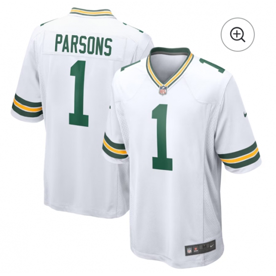 Men's Green Bay Packers #1 Micah Parsons Nike White Limited Jersey - Ujersey