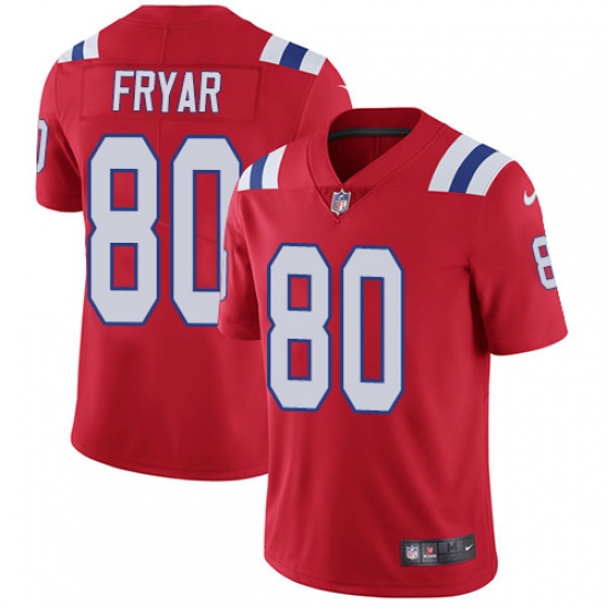 Men's Nike New England Patriots #80 Irving Fryar Red Alternate Vapor Untouchable Limited Player NFL Jersey - Ujersey
