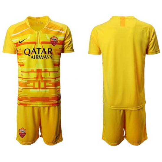 Roma Blank Yellow Goalkeeper Soccer Club Jersey