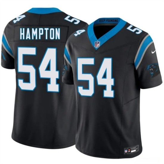 Men's Carolina Panthers #54 Nick Hampton Black 2026 F.U.S.E. Vapor Limited Football Stitched Jersey - Ujersey