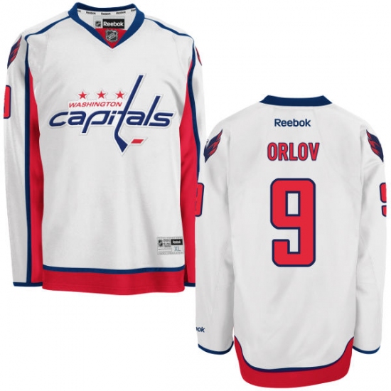 Youth Reebok Washington Capitals #9 Dmitry Orlov Authentic White Away NHL Jersey - Ujersey